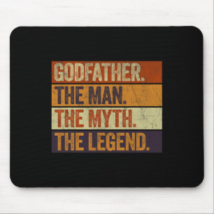 Godfather The Man The Myth The Legend Funny Retro Mouse Pad