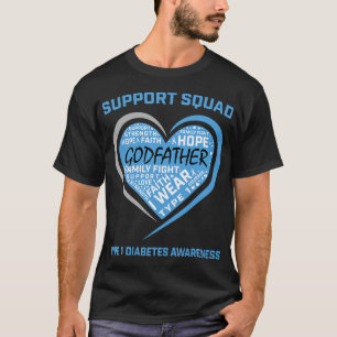 Godfather Type 1 Diabetes Awareness Goddaughter T1 T-Shirt