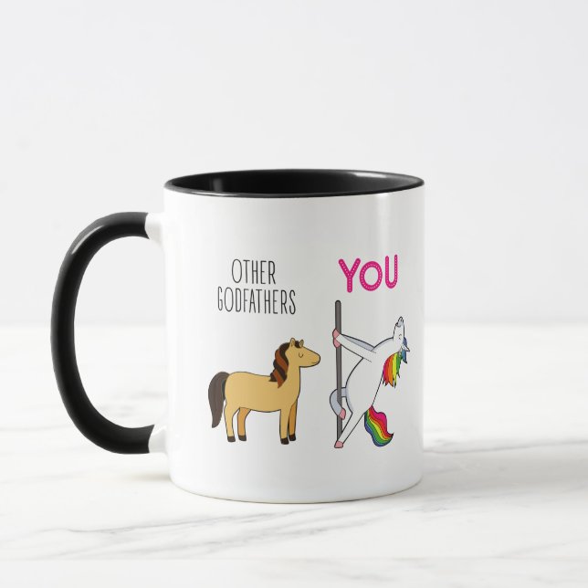 Godfather Unicorn Funny Coffee Mug (Left)