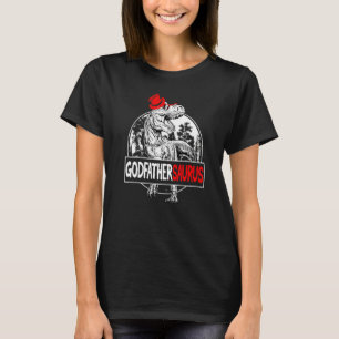 Godfathersaurus rex Dinosaur Godfather Godparents T-Shirt