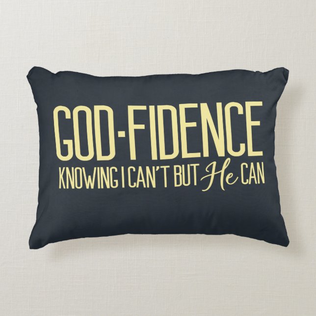 Godfidence Inspirational Accent Pillow (Front)