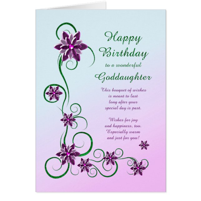 Godgirl Anniversaire avec rouleaux et fleurs (Devant)