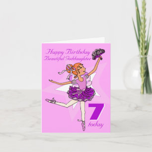 Godgirl ballerina carte d'anniversaire rose