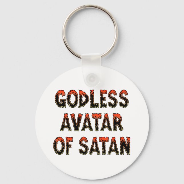 Godless Avatar of Satan Keychain (Front)