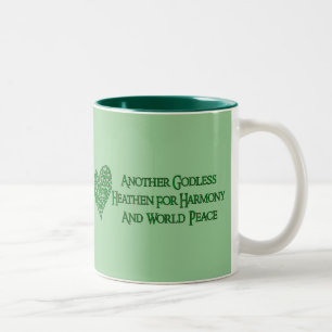Godless For World Peace Two-Tone Coffee Mug