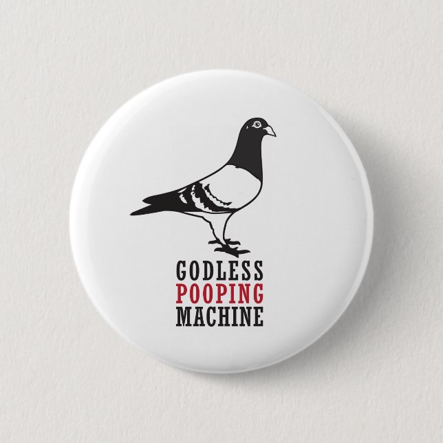 Godless Pooping Machine 2 Inch Round Button (Front)