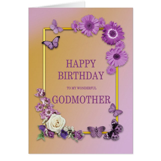 Godmère Fleurs d'anniversaire et papillons (Devant)
