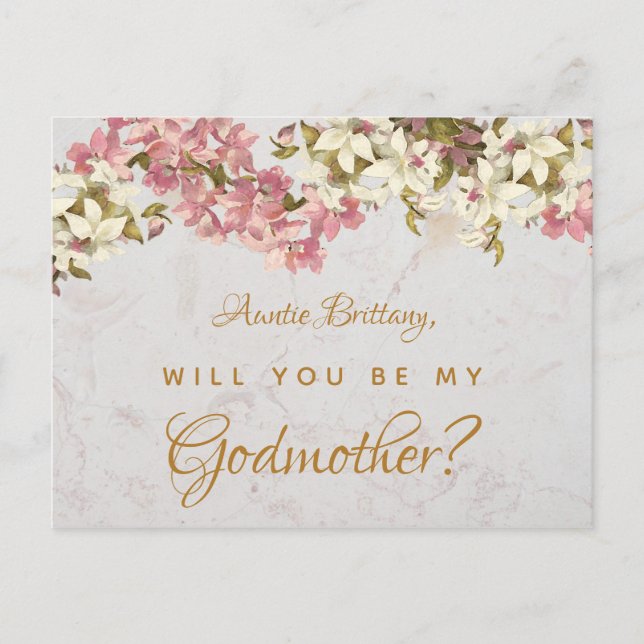 Godmère Proposition Floral Marbre Orchidées Carte  (Devant)