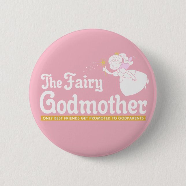GodMother 2 Inch Round Button (Front)