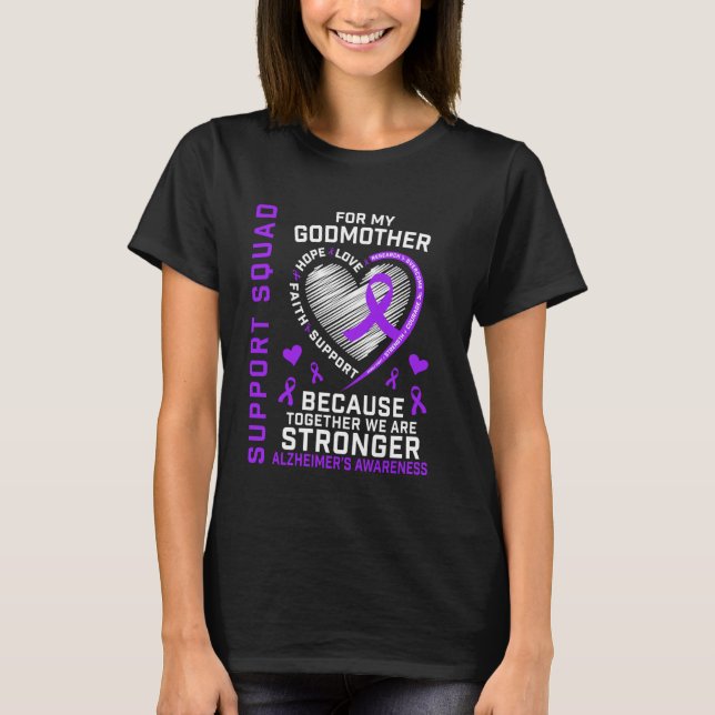 Godmother Alzheimers Awareness Supporter Products  T-Shirt (Front)