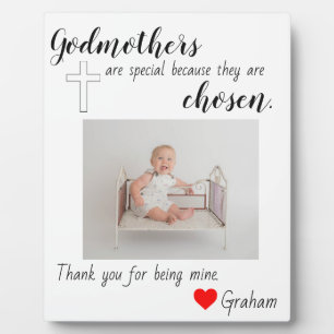 Godmother baptized plaque