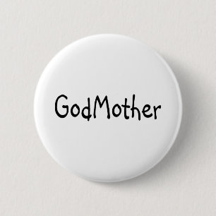 GodMother Black 2 Inch Round Button