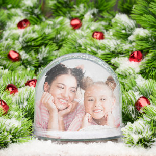 Godmother Christmas Gift Custom 2 Photo Snowglobe