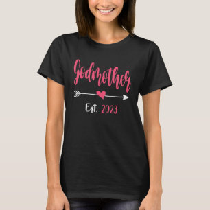 Godmother Est 2023 Promoted to Godmother 2023 Moth T-Shirt