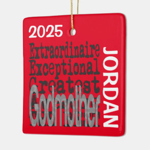 Godmother Extraordinaire CUSTOM Ceramic Ornament