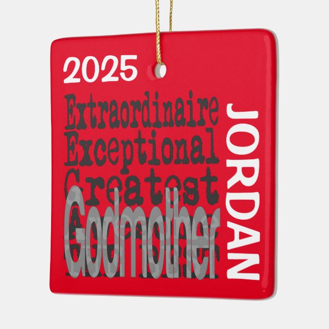 Godmother Extraordinaire CUSTOM Ceramic Ornament (Left)