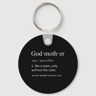 Godmother Funny Definition Grandma Mothers Day Keychain