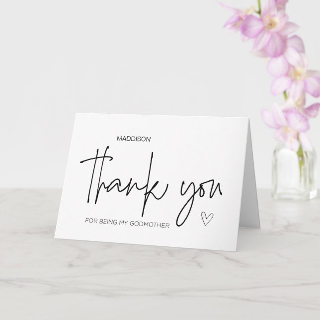Godmother Gift Thank You for Being My Godfather Card (Orchid)