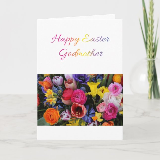 Godmother Happy Easter Holiday Card (Front)