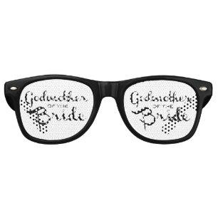 Godmother of Bride Black Retro Sunglasses