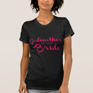 Godmother of Bride Hot Pink On Pink T-Shirt