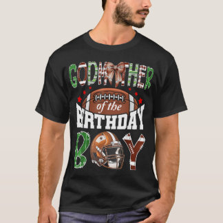 Godmother Of The Birthday Boy Football Coquette T-Shirt