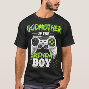 Godmother Of The Birthday Boy Matching Video Game  T-Shirt