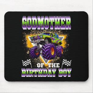Godmother Of The Birthday Boy Monster Truck Birthd Mouse Pad