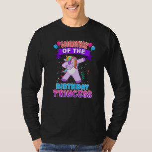 Godmother Of The Birthday Princess Unicorn Girl Bi T-Shirt