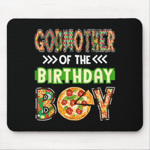 Godmother of the boy birthday boy pizza lover mouse pad