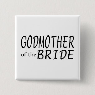 Godmother Of The Bride 2 Inch Square Button