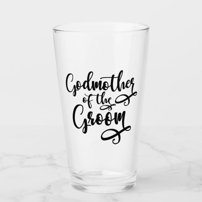 Godmother of the Groom Glass (Front)