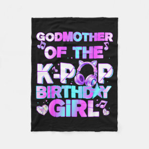 Godmother of the k-pop birthday girls korean music fleece blanket