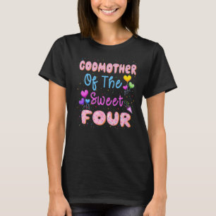 Godmother Of The Sweet Four 4th Doughnut Birthday T-Shirt