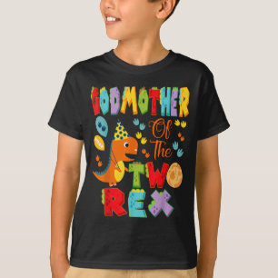 Godmother of The Two Rex 2nd Birthday Boy Dinosaur T-Shirt