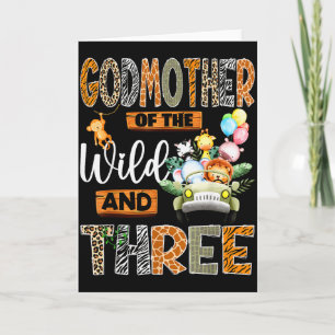 Godmother Of The Wild &amp; Three 3rd Birthday Boy Card