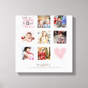 GODMOTHER PHOTO COLLAGE Gift with verse can edit Canvas Print