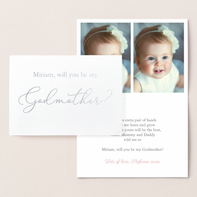Godmother Proposal Poem Picture Foil Card (Display)