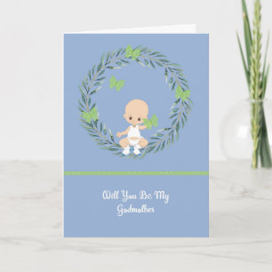 Godmother Request Card from Baby Boy