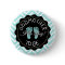 Godmother to  be teal Chevron Baby Shower button