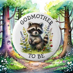 Godmother to be   Woodland Themed Baby Shower  2 Inch Round Button