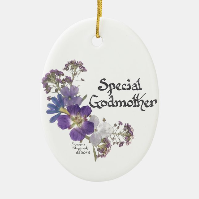Godmother tribute ceramic ornament (Front)