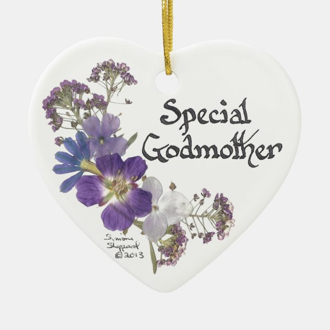 Godmother tribute ceramic ornament (Front)