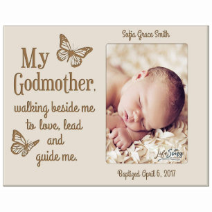 Godmother Walking Beside Me Photo Frame - Ivory