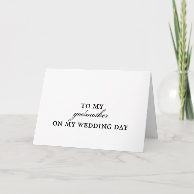 Godmother Wedding Thank You Card (Front)