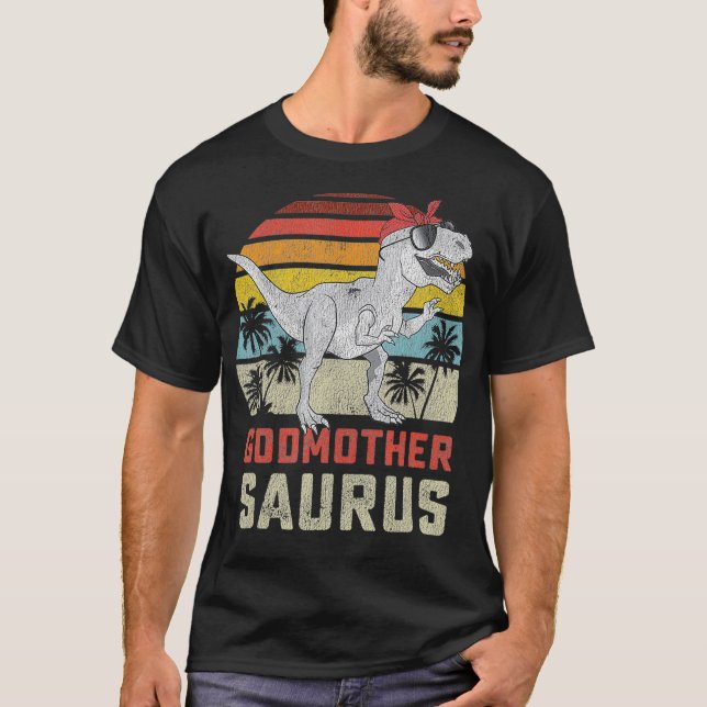 Godmothersaurus T Re Dinosaur Godmother Saurus Fam T-Shirt (Front)