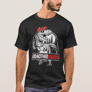 Godmothersaurus T Rex Dinosaur Mama Saurus Mother' T-Shirt