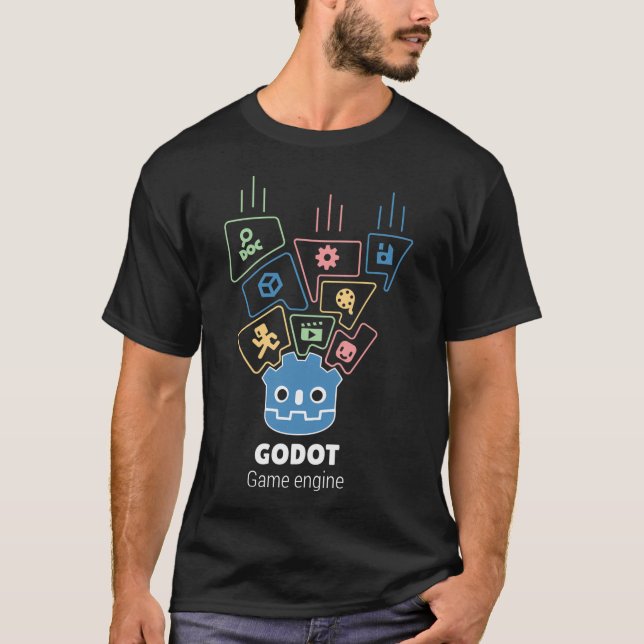 Godot Engine Design 3 T-Shirt (Front)