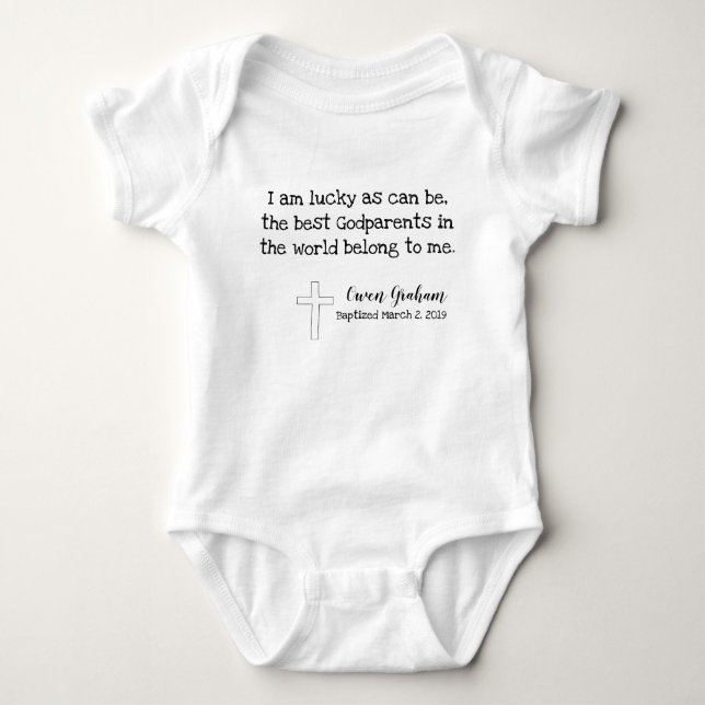 Godparents baptized baby bodysuit (Front)
