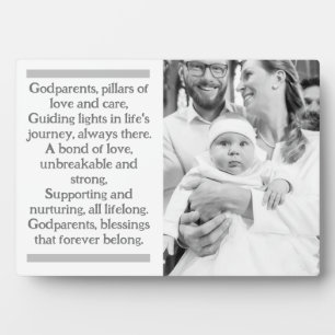 Godparents et Godchild Plaque personnalisée avec l